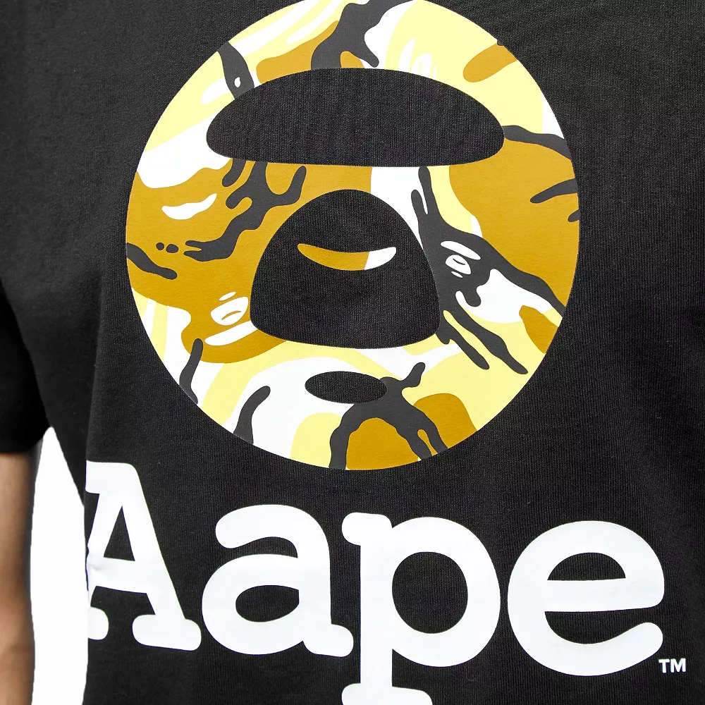 AAPE By A Bathing Ape OG Moonface New Yem Camo T-Shirt Black