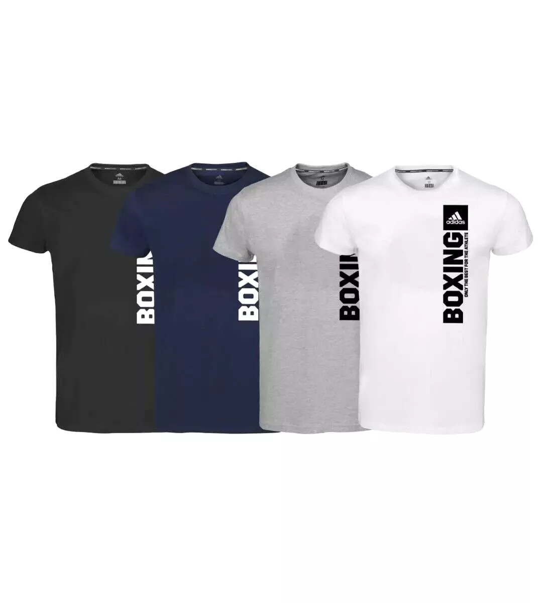 adidas Mens Boxing T-Shirt Black White Grey Blue