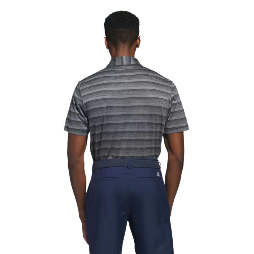 Adidas Men's Two Color Striped Golf Polo