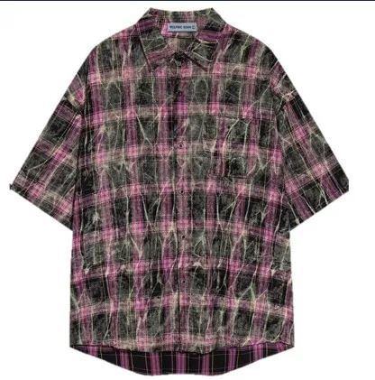 Aelfric Eden  |Other Plaid Patterns Unisex Street Style Short Sleeves