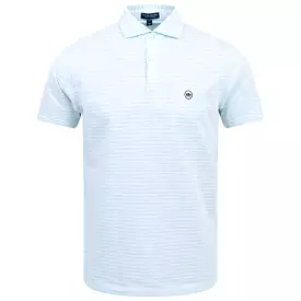 Albatross Tailored Fit Cotton Pique Polo Iced Aqua Blue - SS24