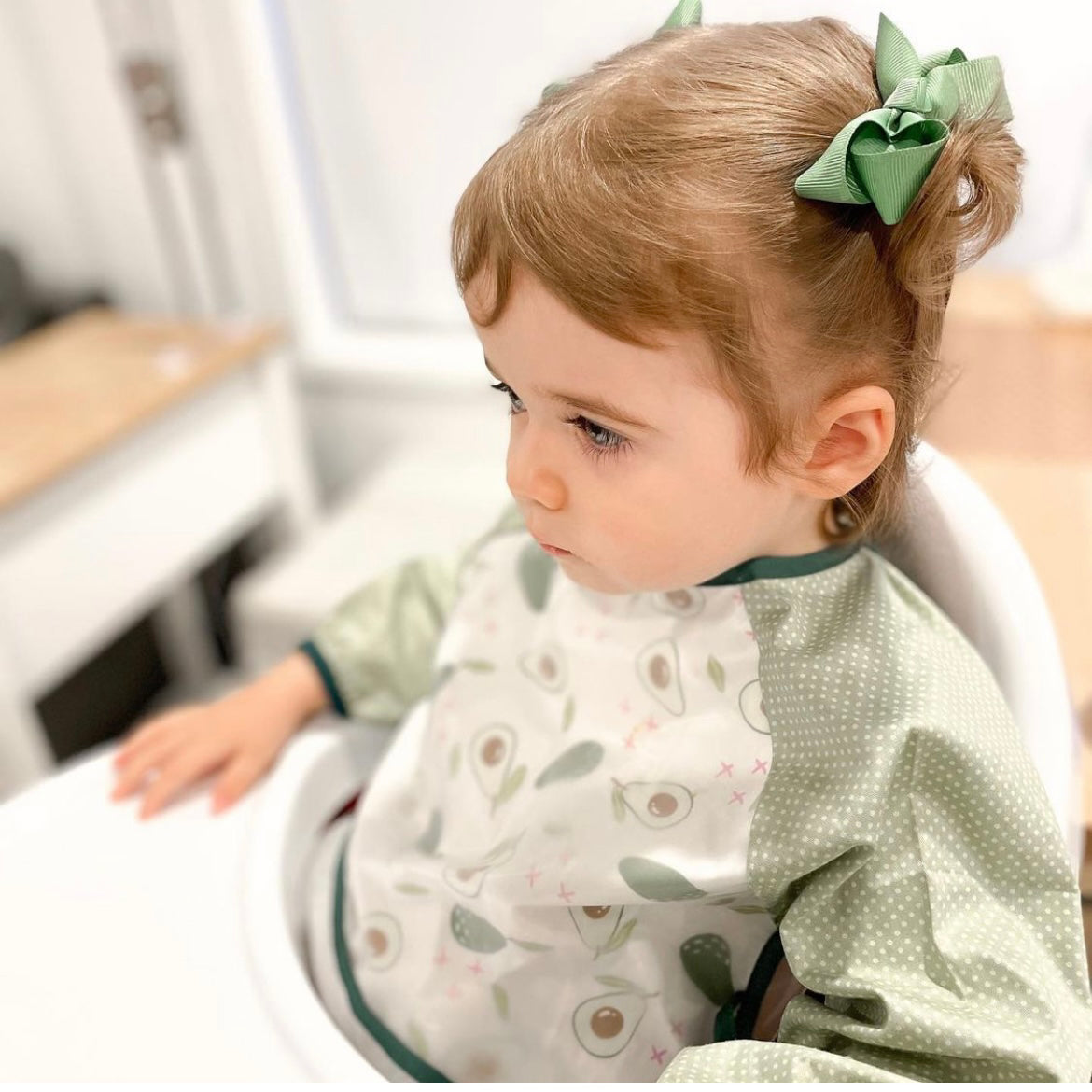 Baby Long Sleeve Apron Smock Bib Avocados