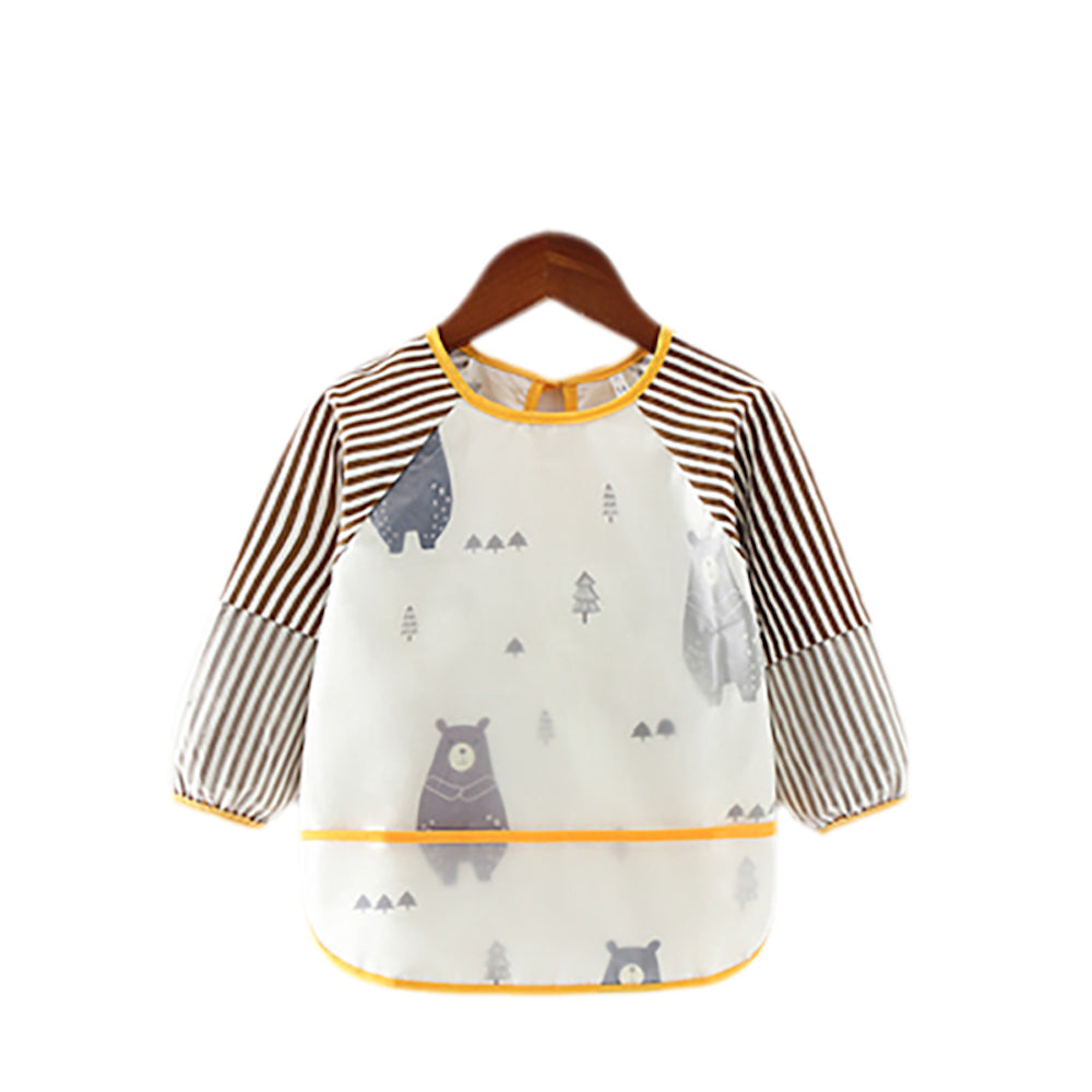 Baby Long Sleeve Apron Smock Bib Baby Bears