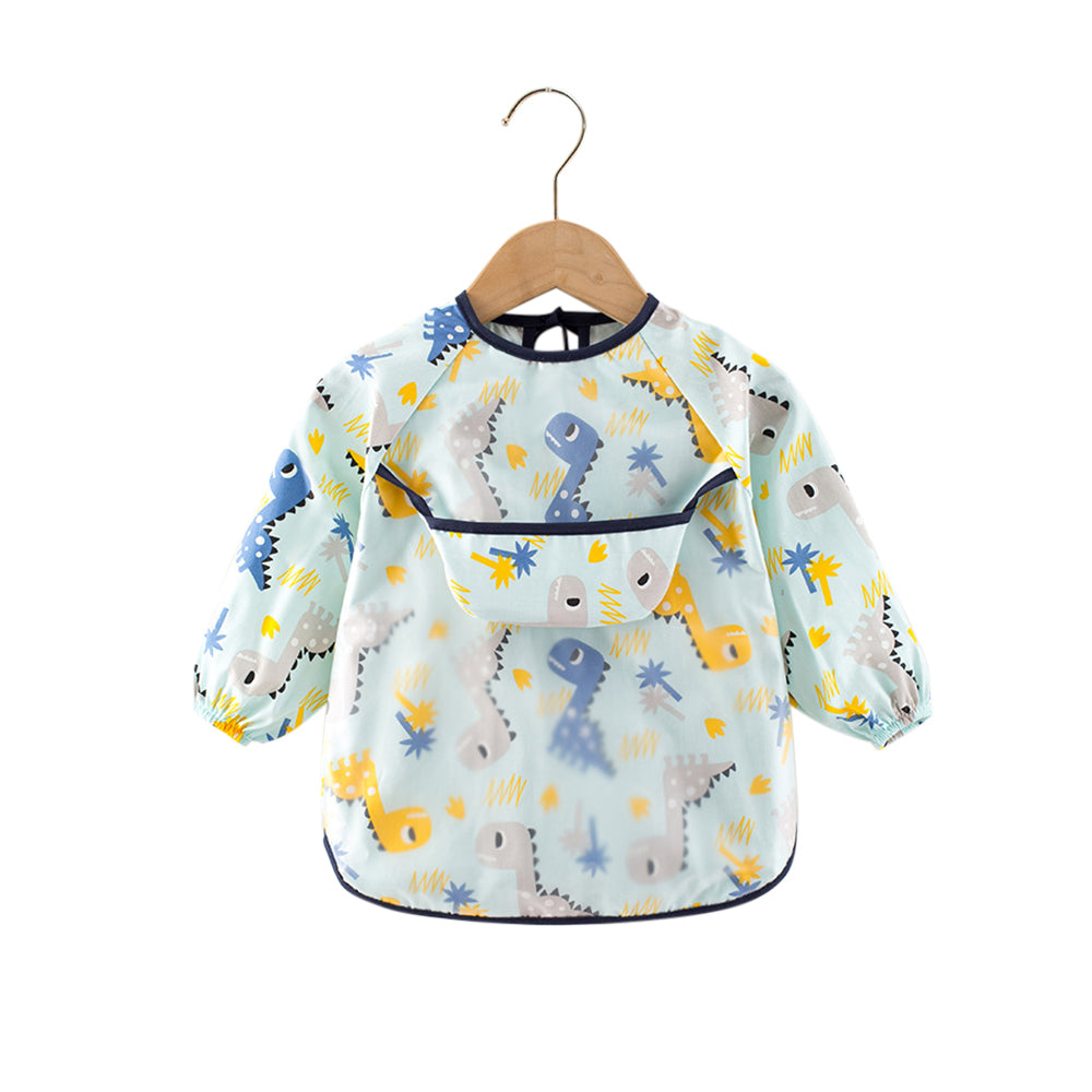 Baby Long Sleeve Apron Smock Bib Baby Dinos