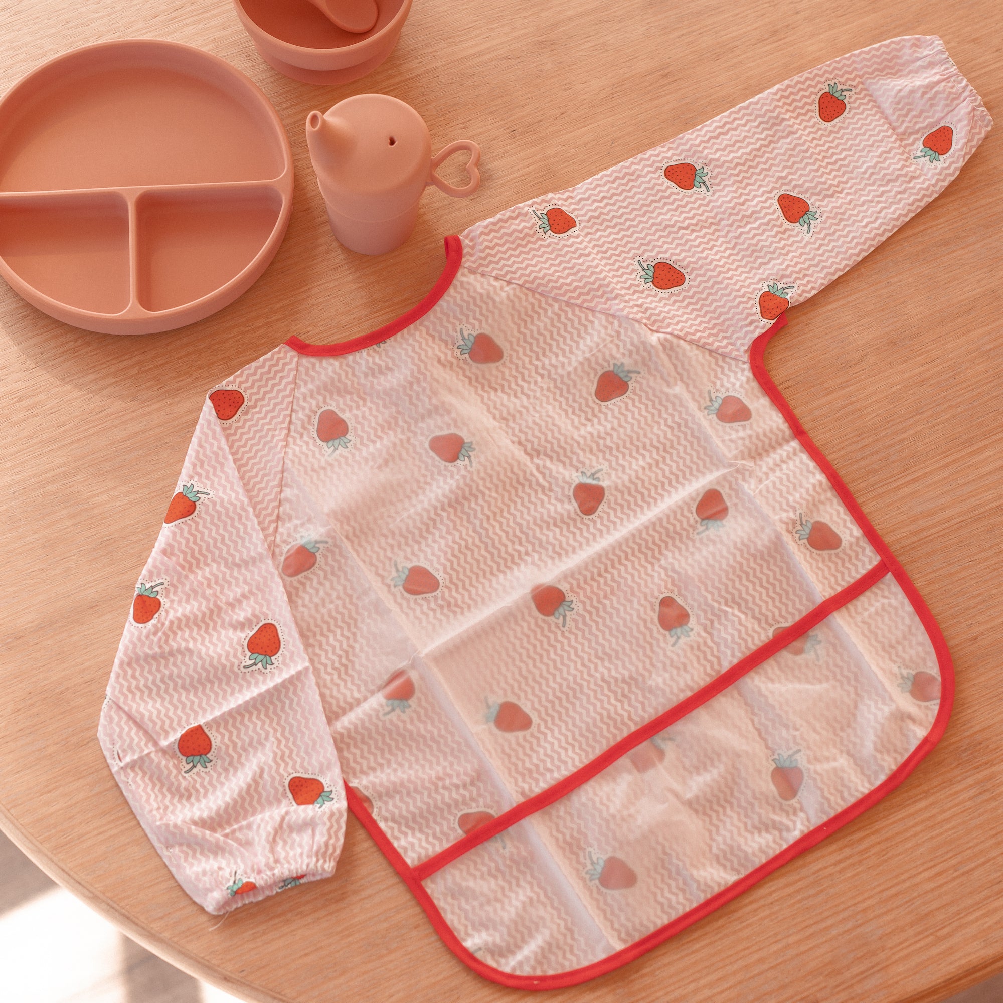 Baby Long Sleeve Apron Smock Bib Baby Dinos