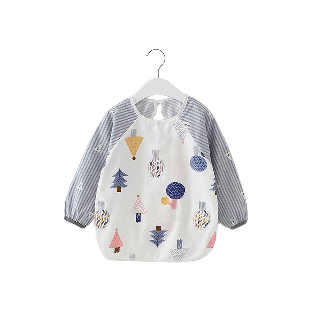 Baby Long Sleeve Apron Smock Bib Blue Forest