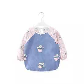 Baby Long Sleeve Apron Smock Bib Flower Pots