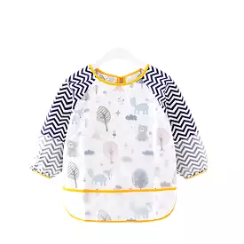 Baby Long Sleeve Apron Smock Bib Forest Friends