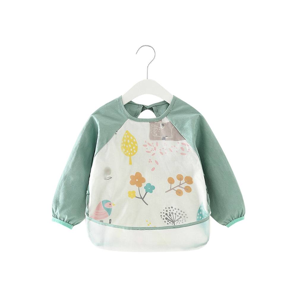 Baby Long Sleeve Apron Smock Bib Garden Bird