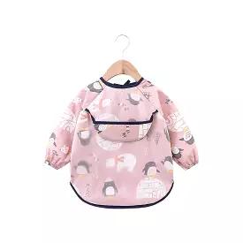 Baby Long Sleeve Apron Smock Bib Polar Penguins