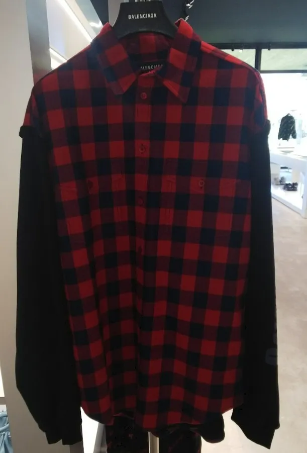 BALENCIAGA  |Other Plaid Patterns Unisex Street Style Long Sleeves Logo