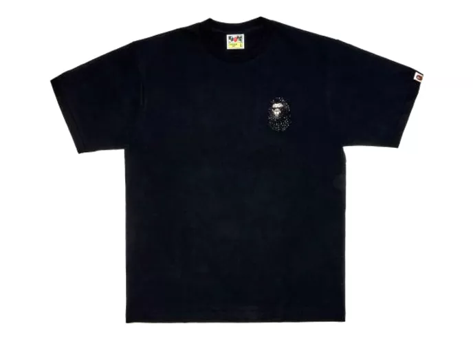 BAPE x Dover Street Market Special Camo Swarovski Ape Head T-shirt Black