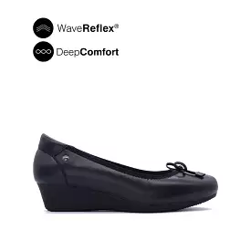 Blanche Bow Women's Shoes - Black Leather