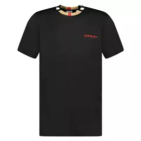 BURBERRY 'JAYSON' CHECK T-SHIRT BLACK