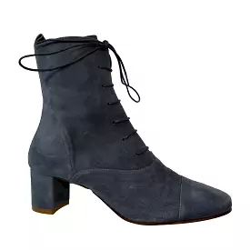 By Far Brand New 385 Blue Grey Suede Ankle Boots 38