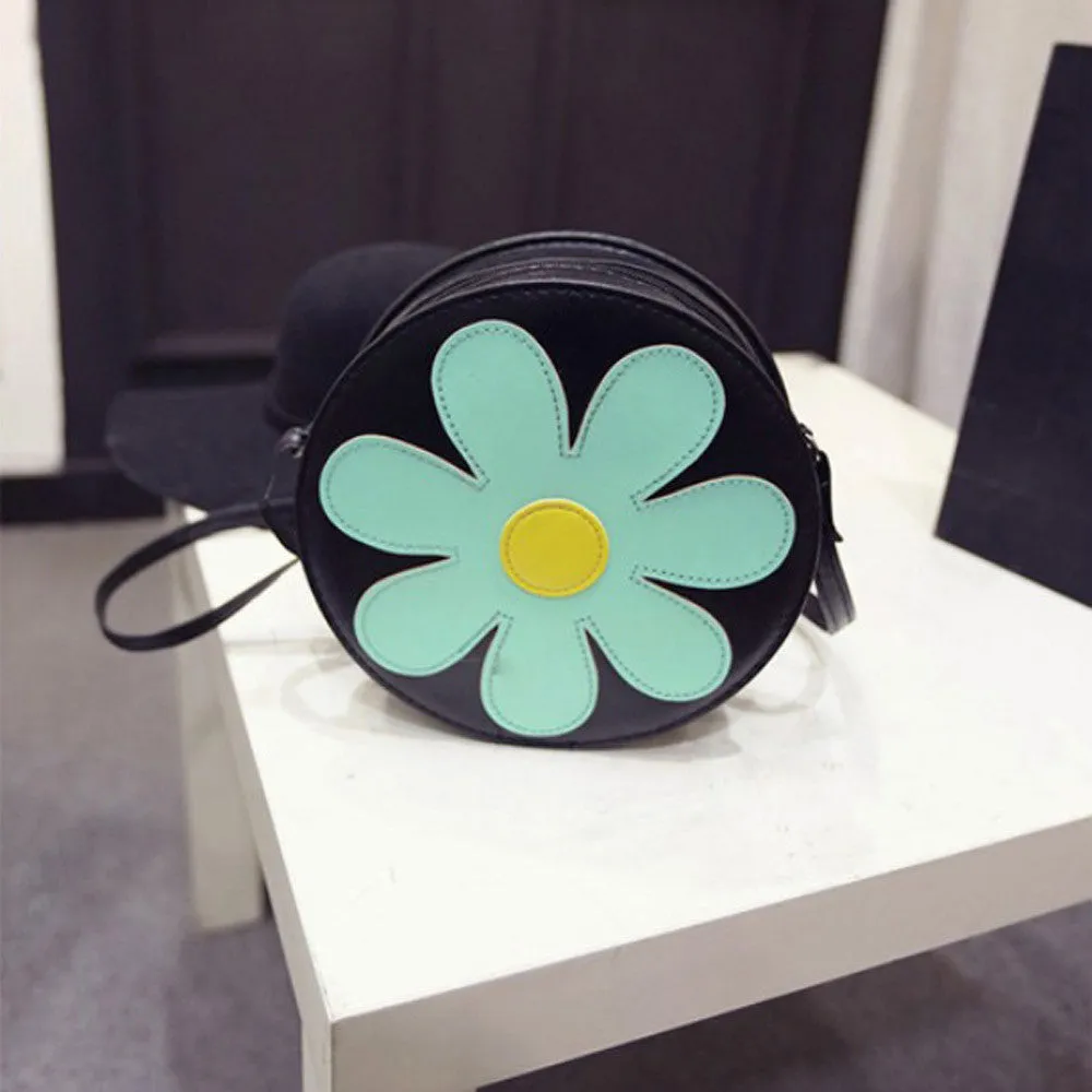 Chain Flower Printind Shoulder Bags Ladies PU Leather Hbags Women Messenger Bags Crossbody Small Bag