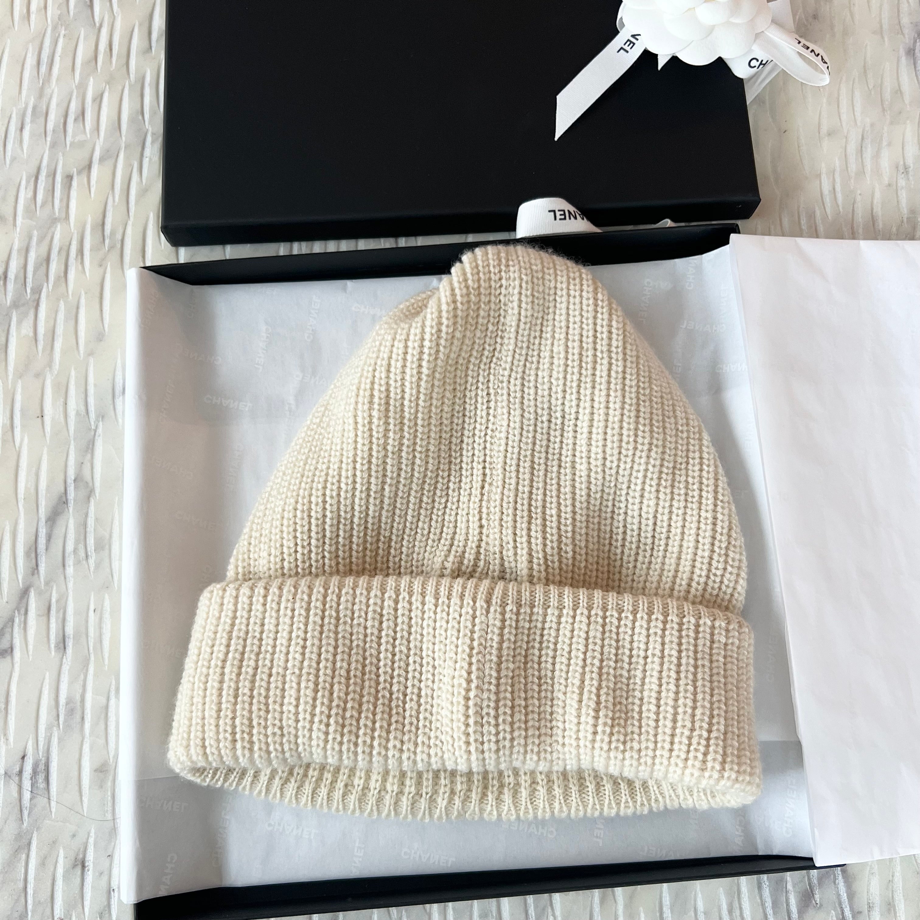 Chanel Pearls and Resin Beanie Toque