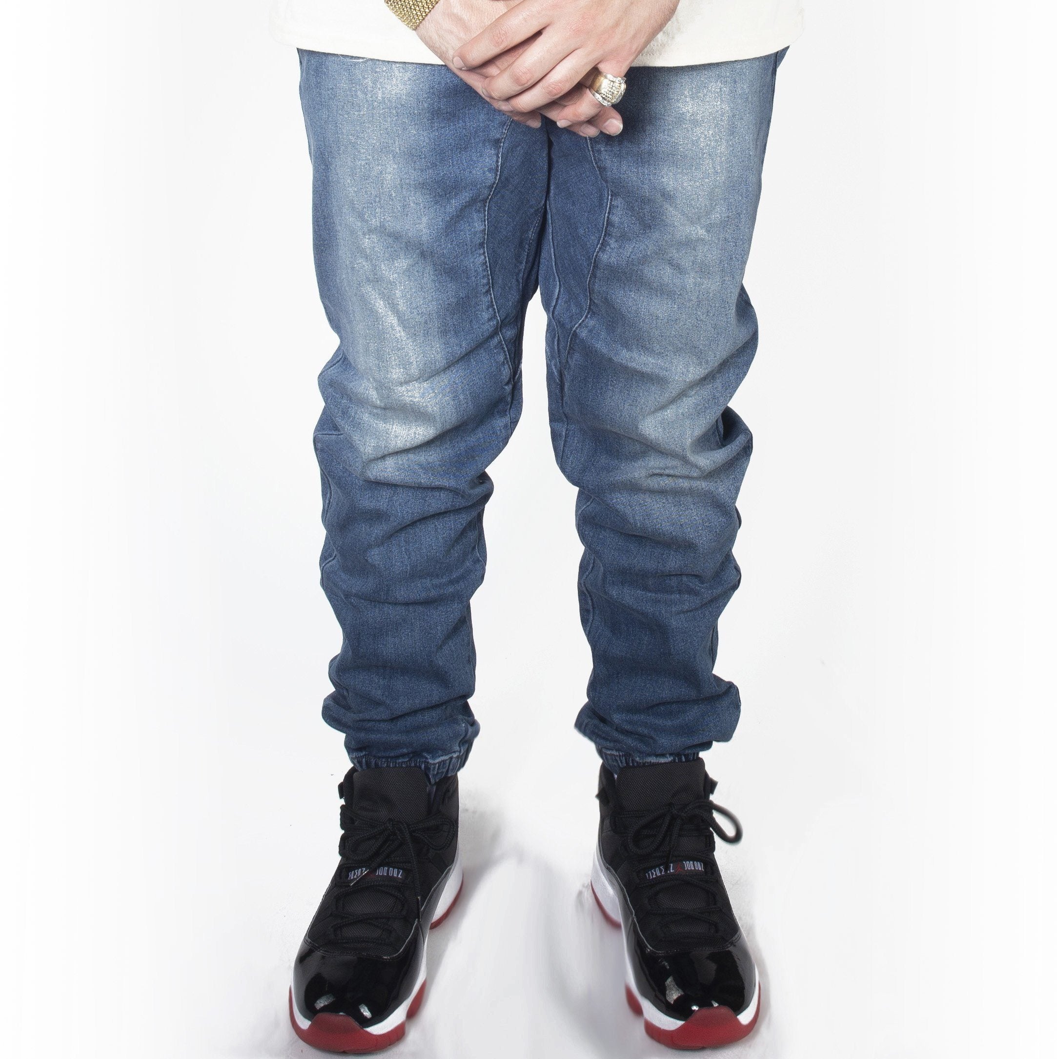 Dark Indigo Denim Jogger Pants JG803