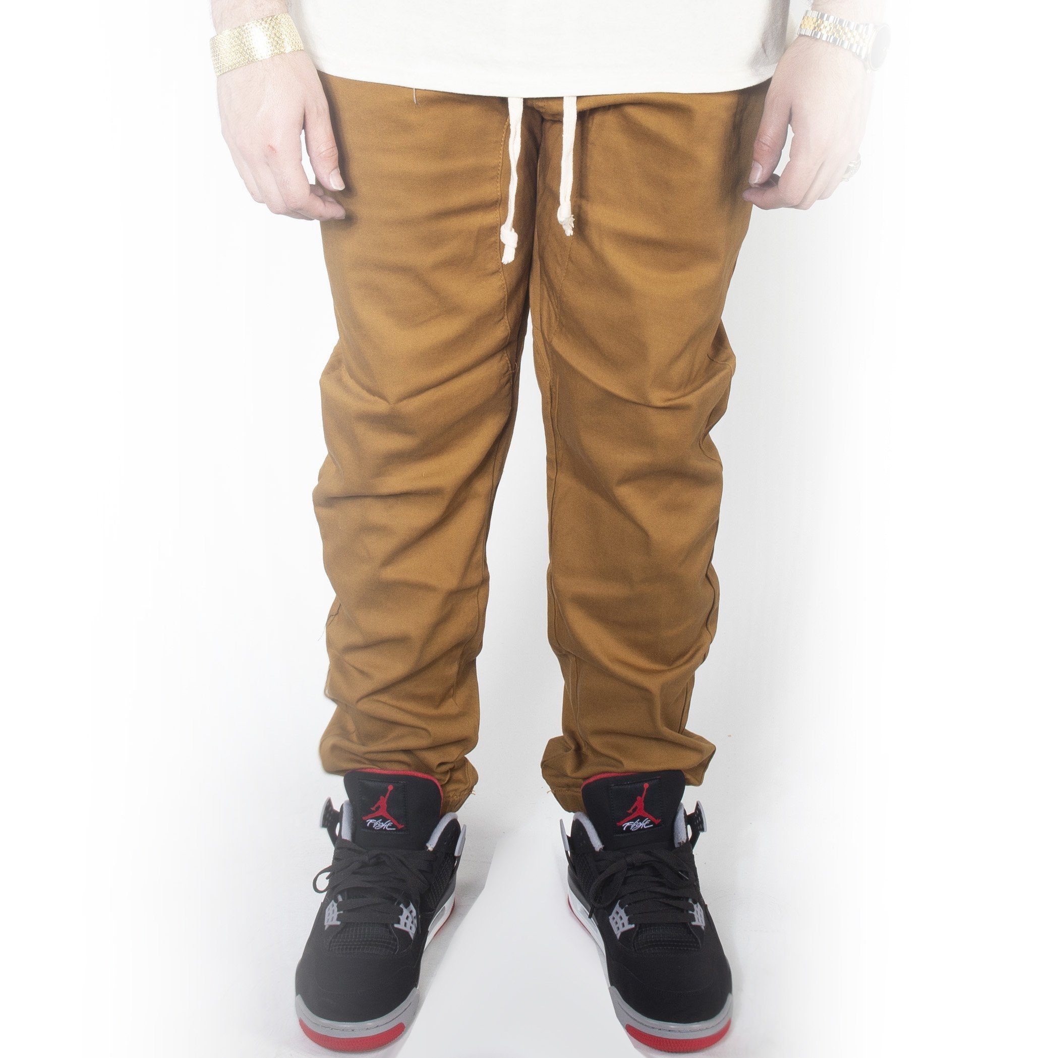 Dark Wheat Twill Jogger Pants JG804