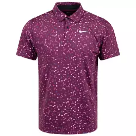 Dri-FIT Tour Stretch Micro Floral Polo Bordeaux Pink - W23