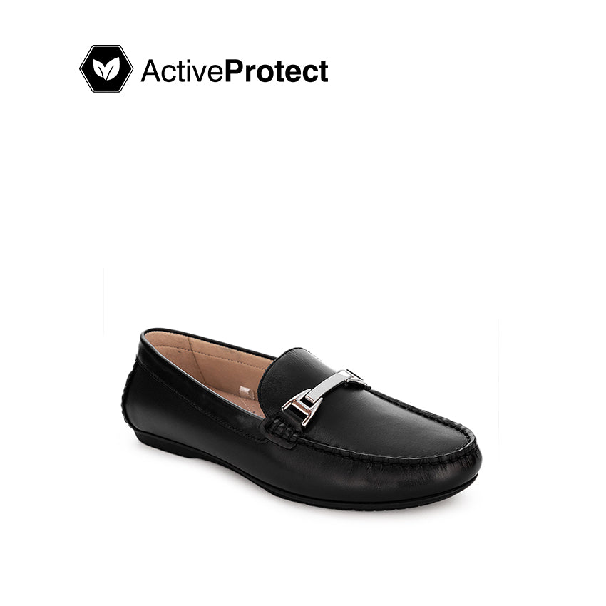 Fen Slip On Bit Women's Shoes - Black Leather