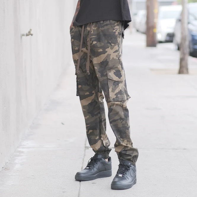 Green Camo Cargo Jogger Pants JG805