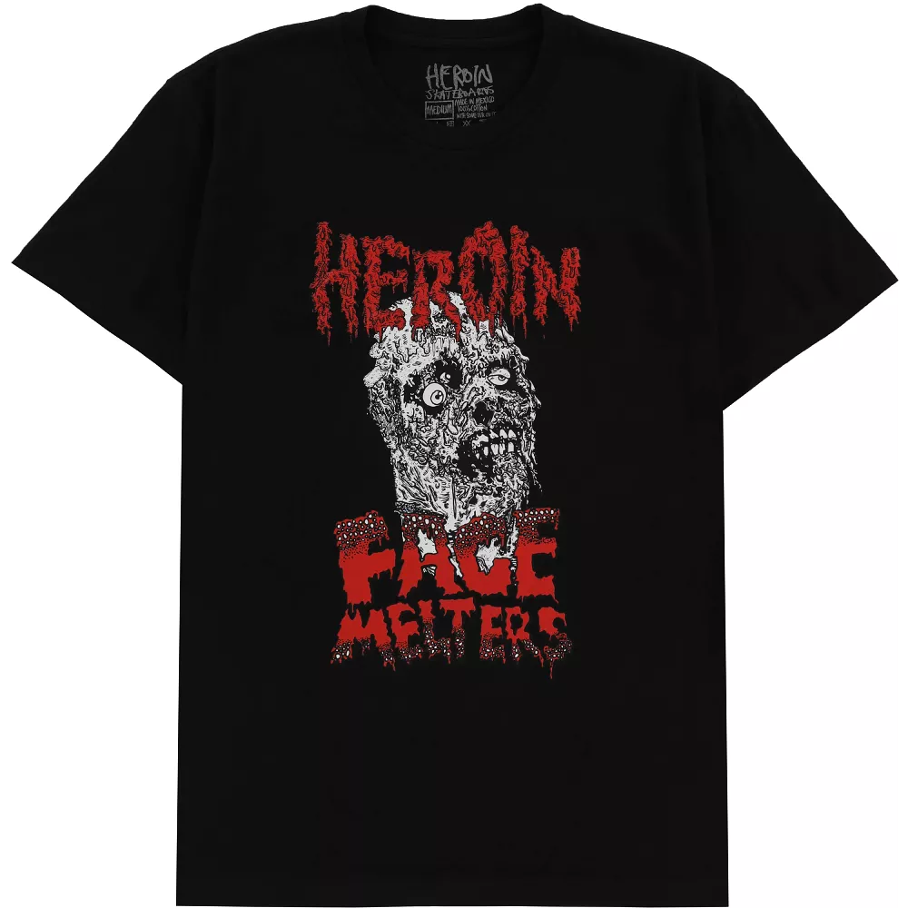 Heroin Face Melters T-Shirt Black