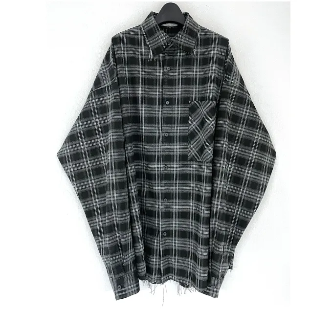 IONSEOUL  |Other Plaid Patterns Unisex Street Style Long Sleeves