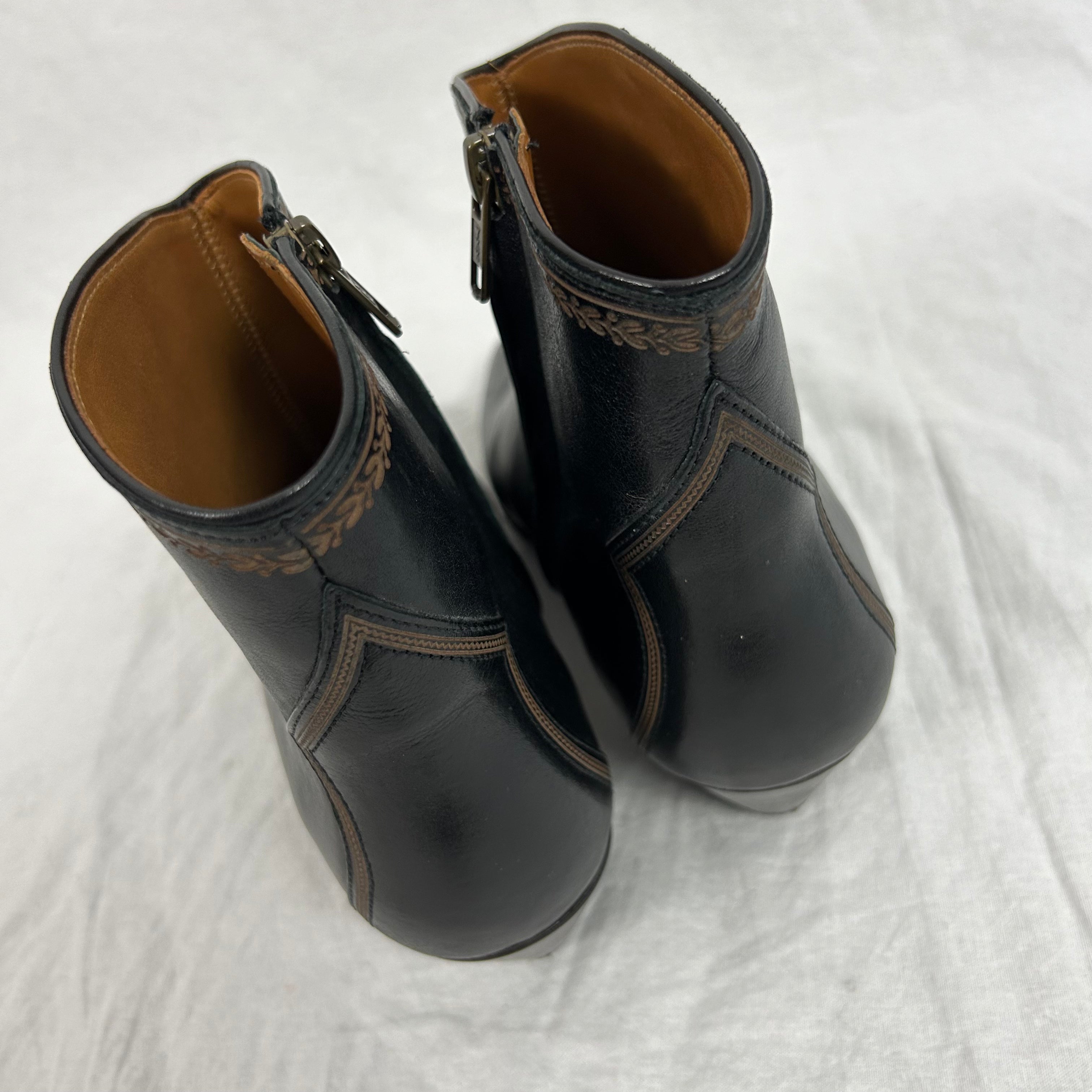 Isabel Marant 480 Black Folk Laser Dacken Boots 38