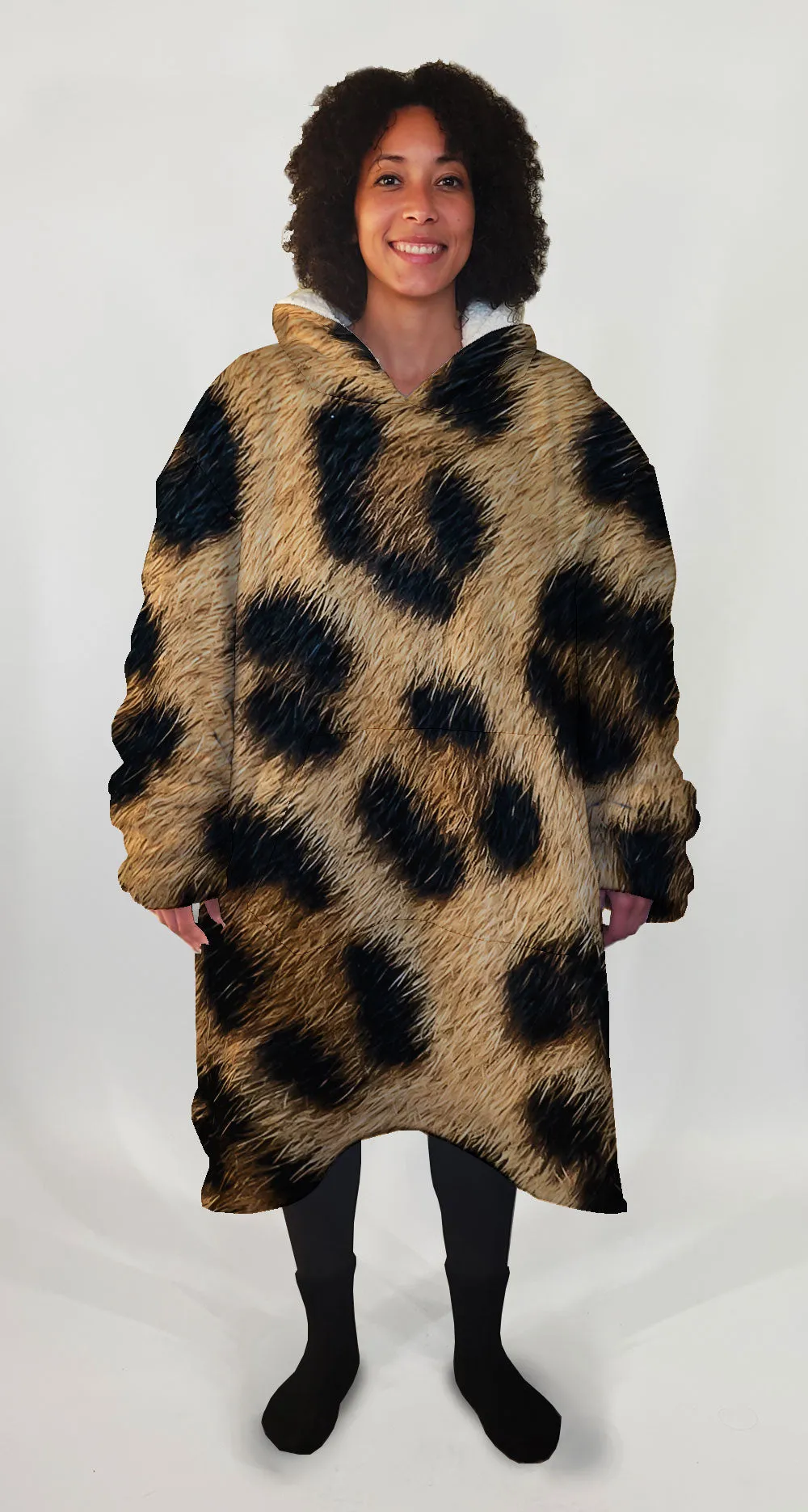 Leopard Print Big Hoodie