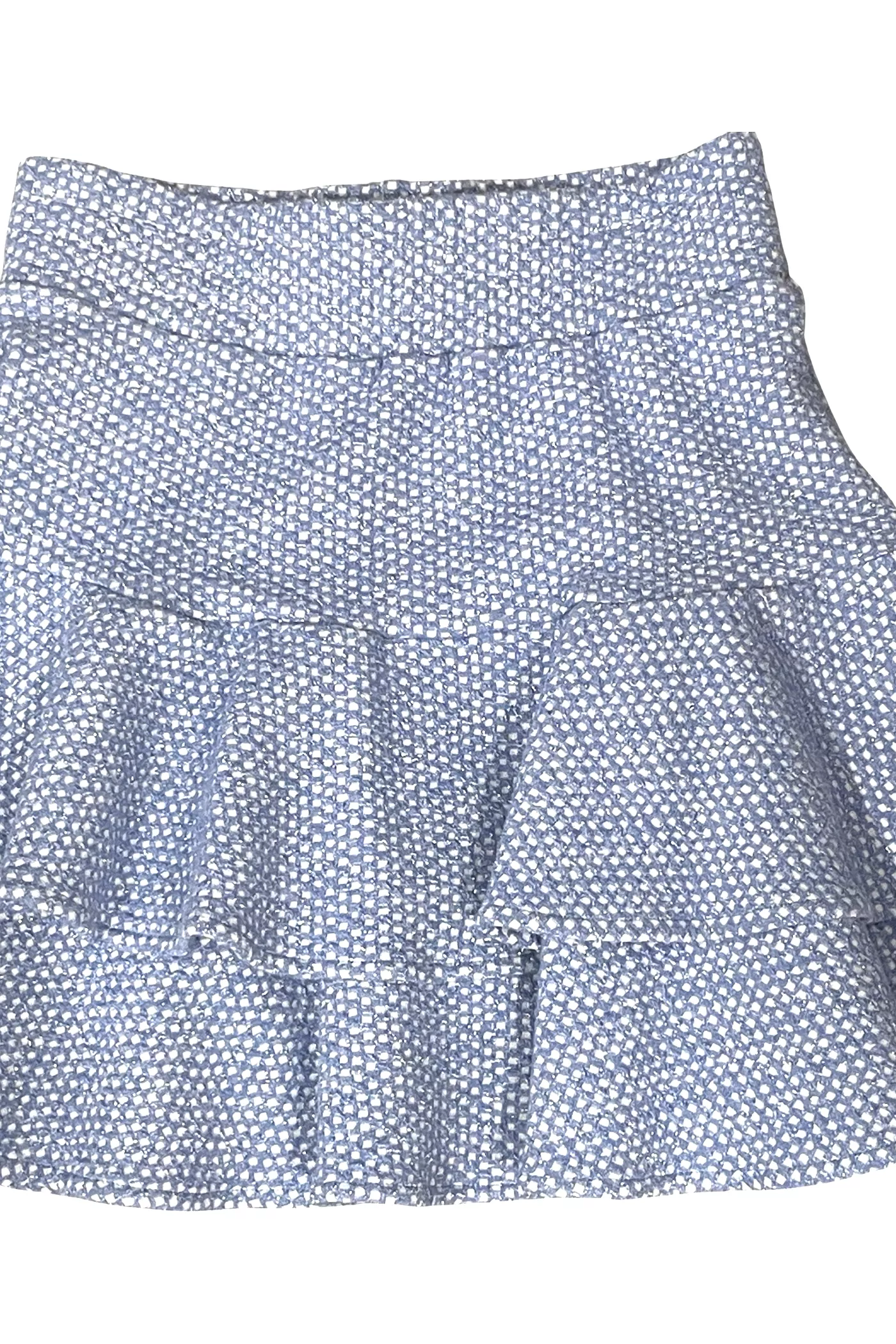 Light Blue and White Ruffle Skirt