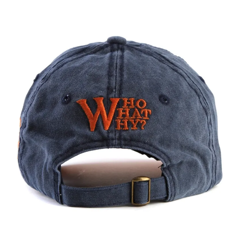 Men's Embroidery Letter W Cotton Snapback Fitted Baseball Caps