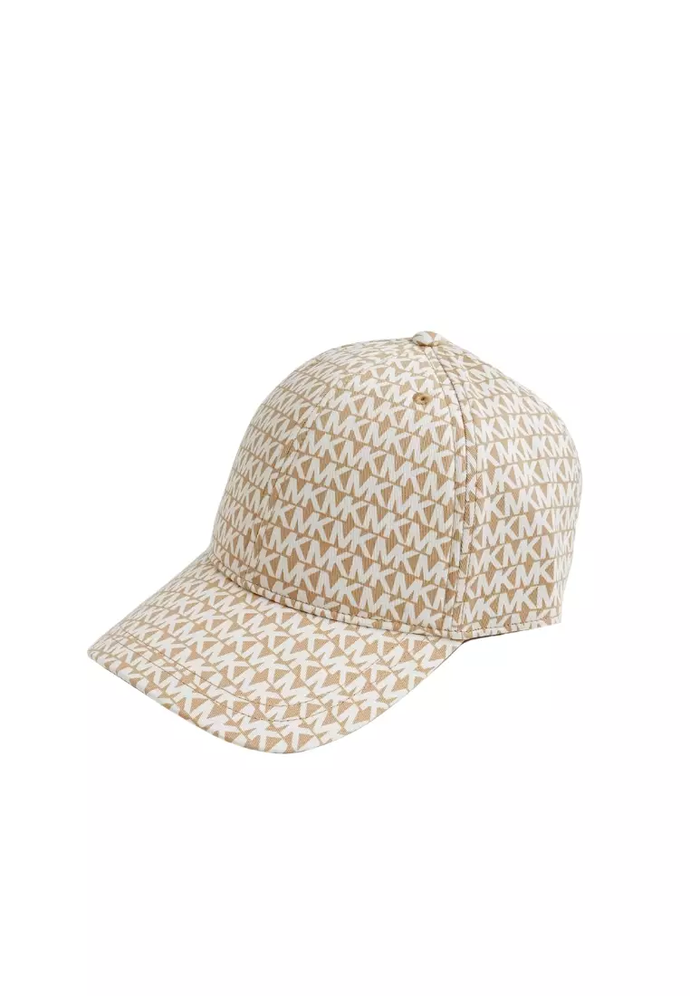 MICHAEL KORS Michael Kors Logo Print Baseball Caps Adjustable In Bone JU200046G3