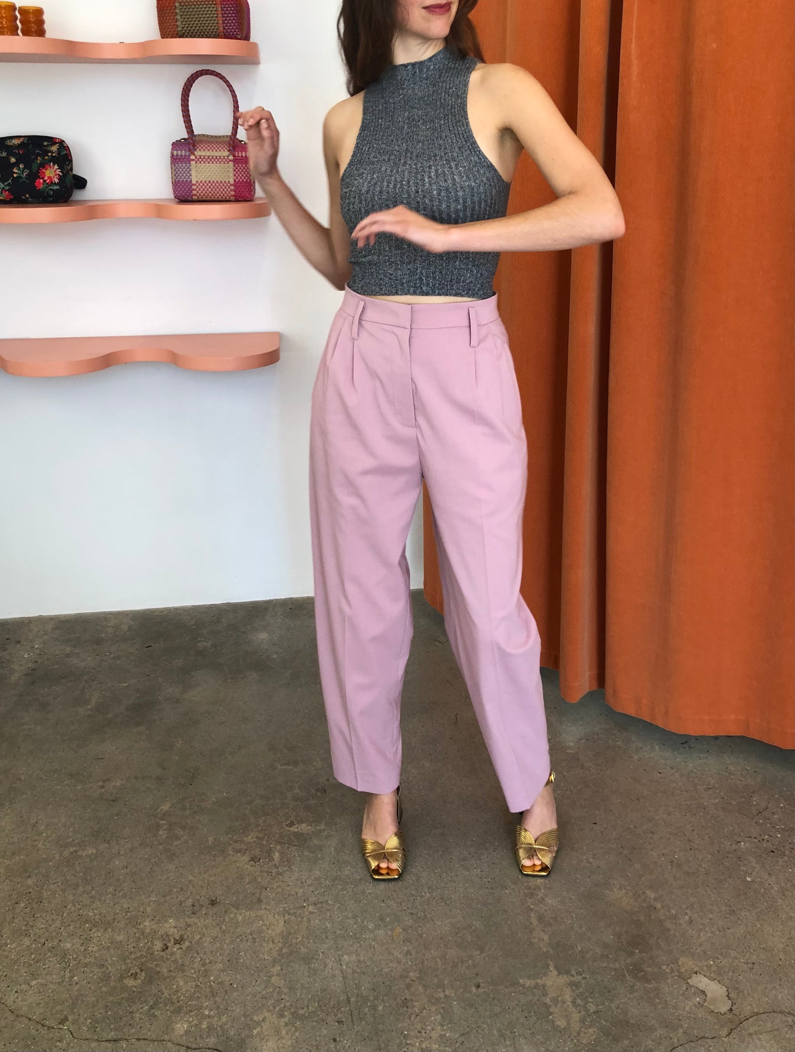 Mijeong Park Pleated Pants Pink