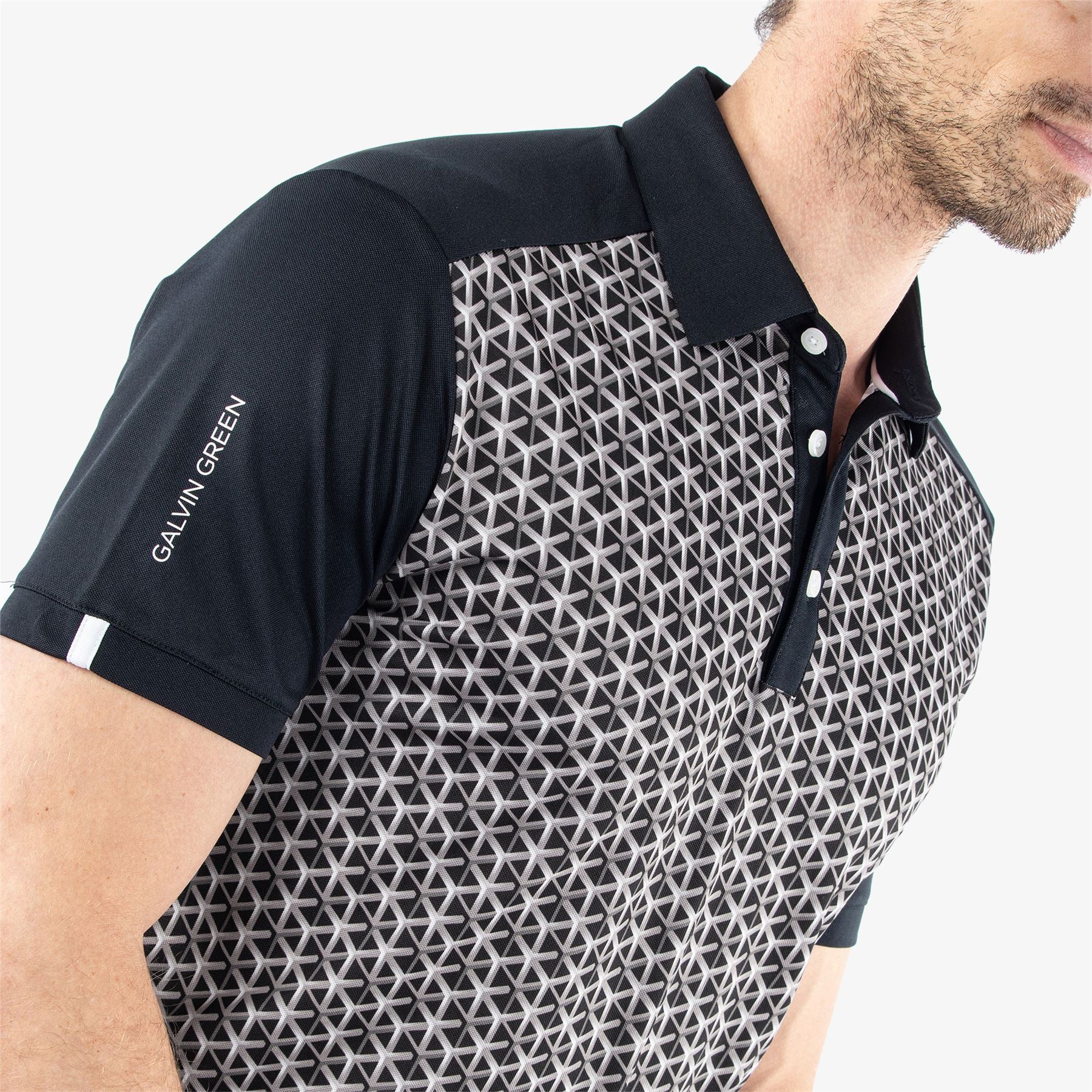 Mio Ventil8+ Printed Polo Sharkskin/Black - SS24