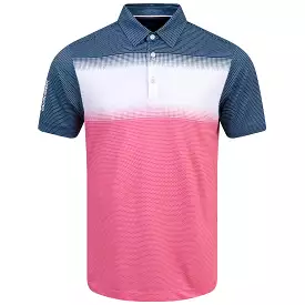 Mo Ventil8+ Regular Fit Polo Camelia Rose/Navy - SS24