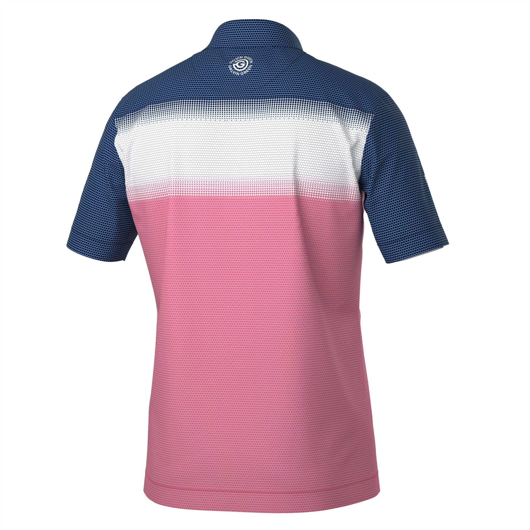 Mo Ventil8+ Regular Fit Polo Camelia Rose/Navy - SS24