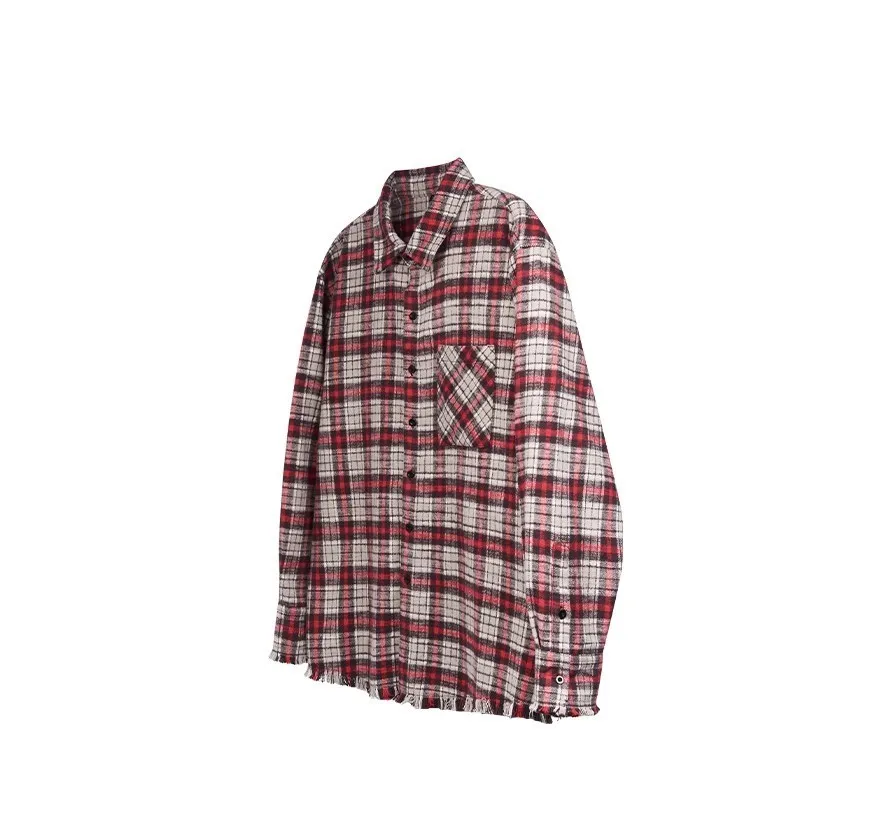 MODITEC  |Other Plaid Patterns Unisex Blended Fabrics Tassel