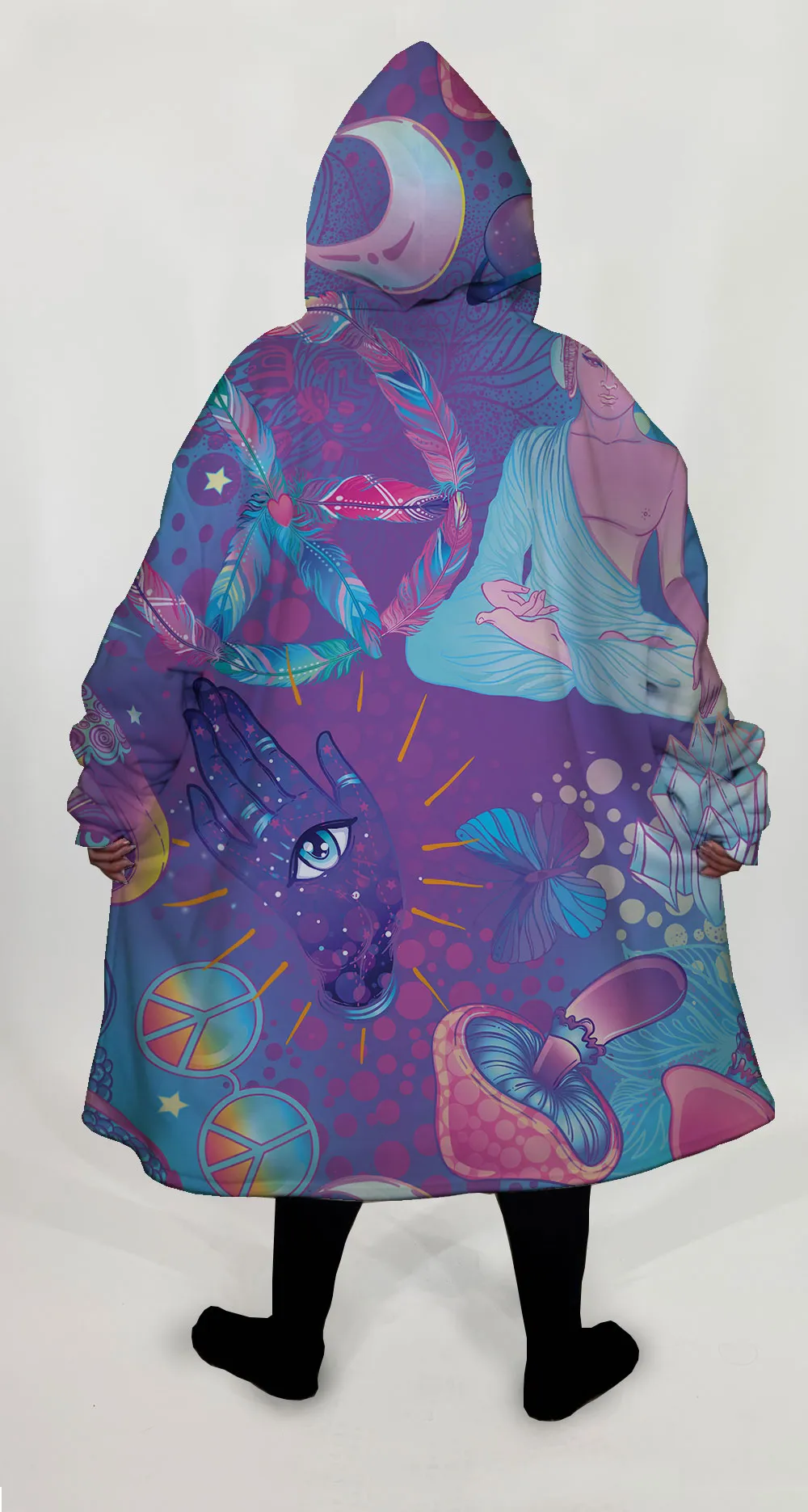 NEON Psychedelic Meditation Big Hoodie