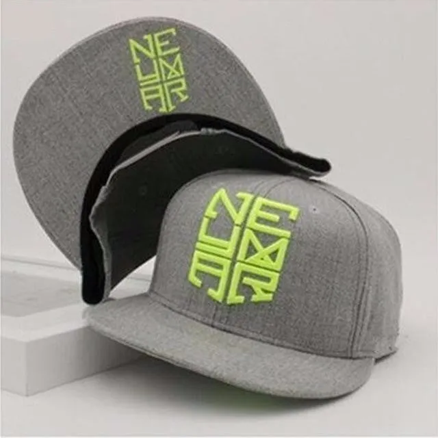 Neymar Brazil Letter Pattern Hip Hop Unisex Snapback Bone Baseball Caps