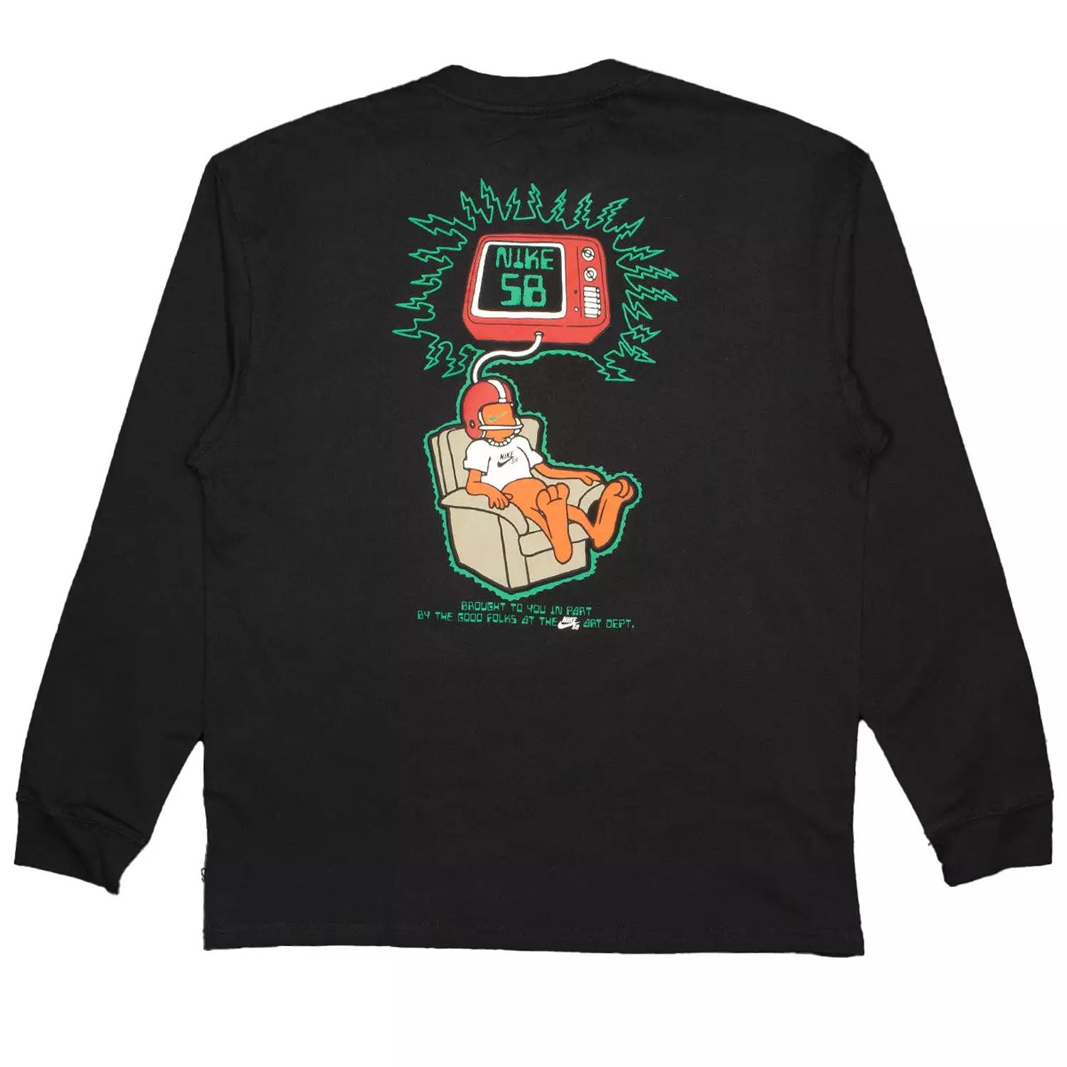 Nike SB M90 Brainwash Long Sleeve T-Shirt Black