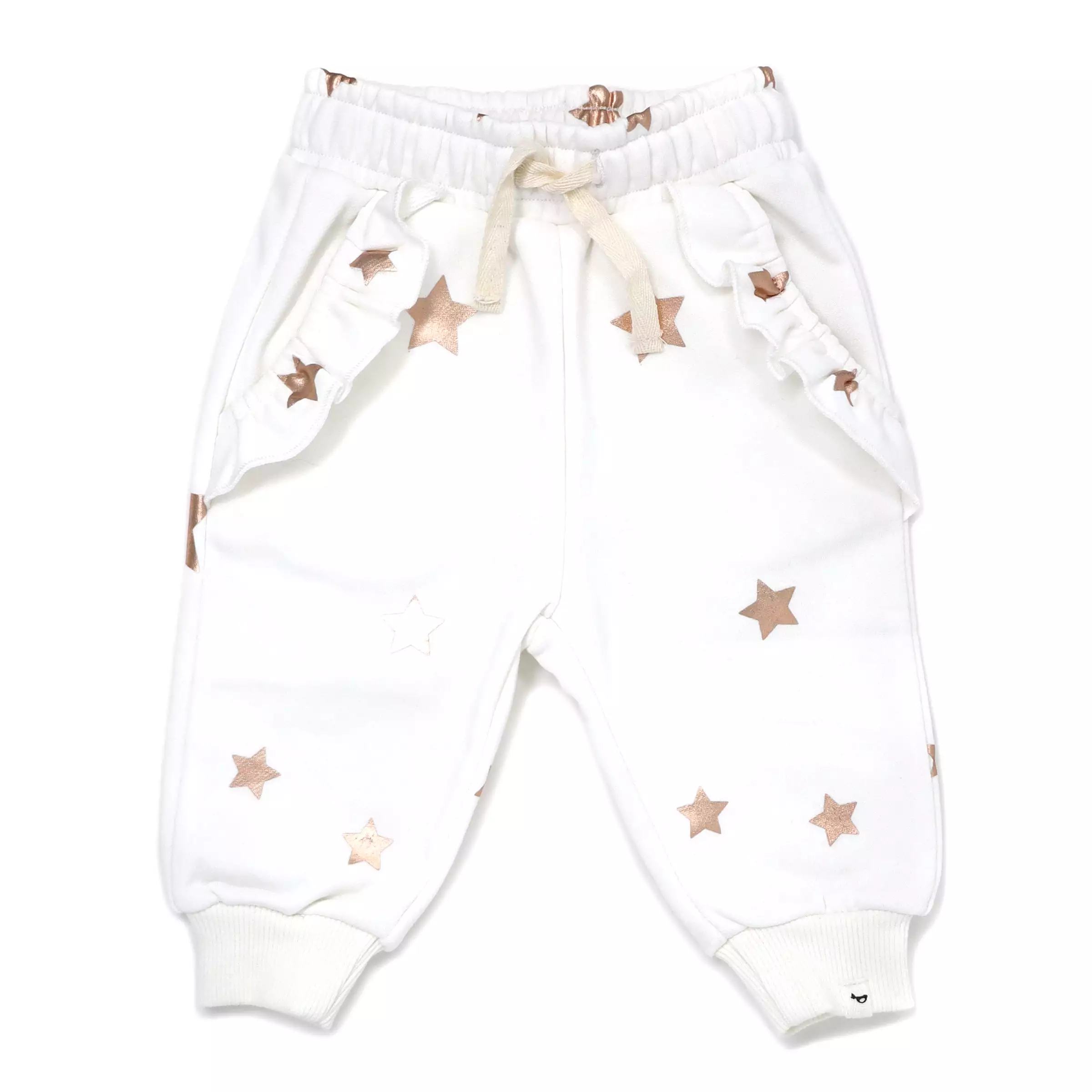 oh baby! Rose Gold Stars Millie Pocket Jogger - Cream