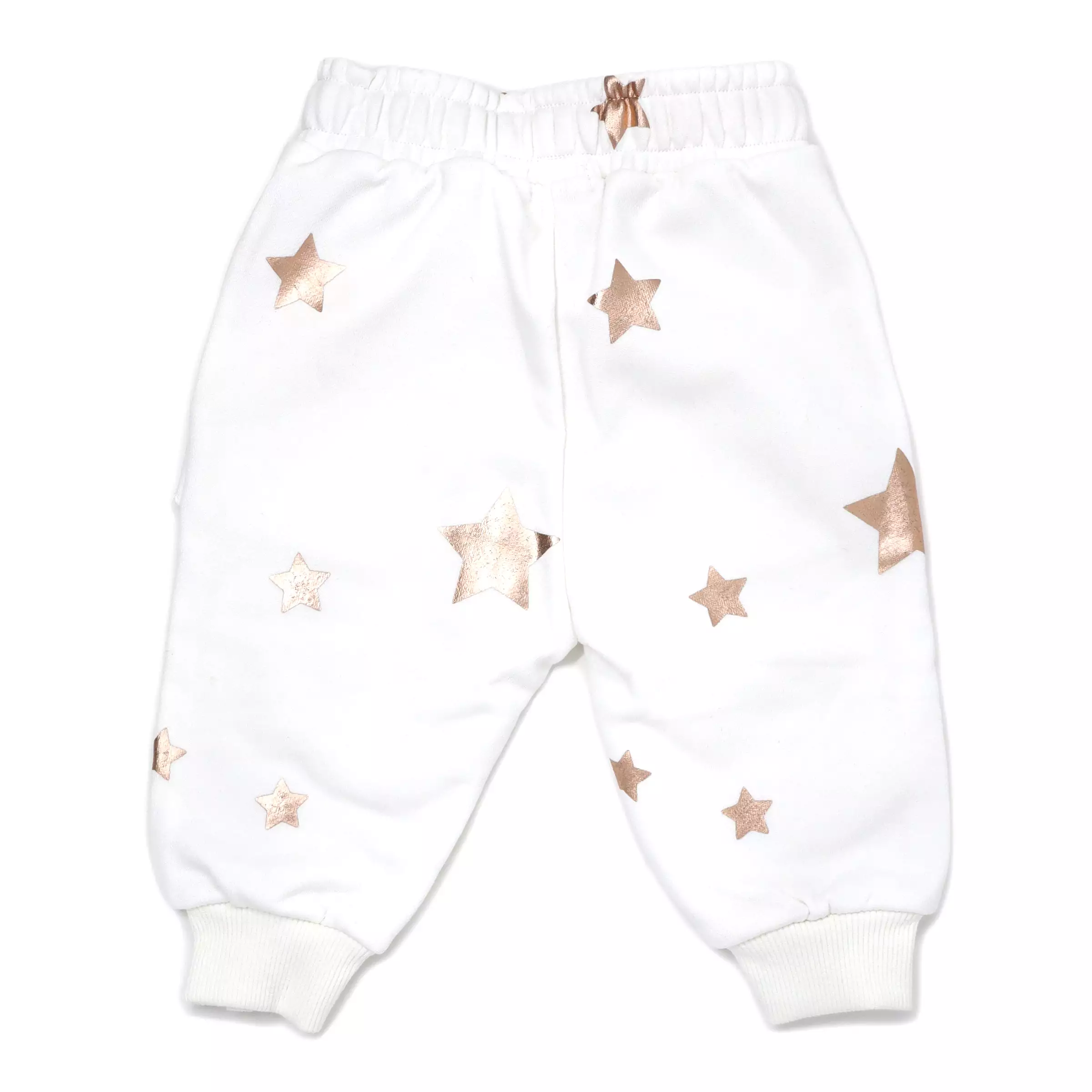 oh baby! Rose Gold Stars Millie Pocket Jogger - Cream