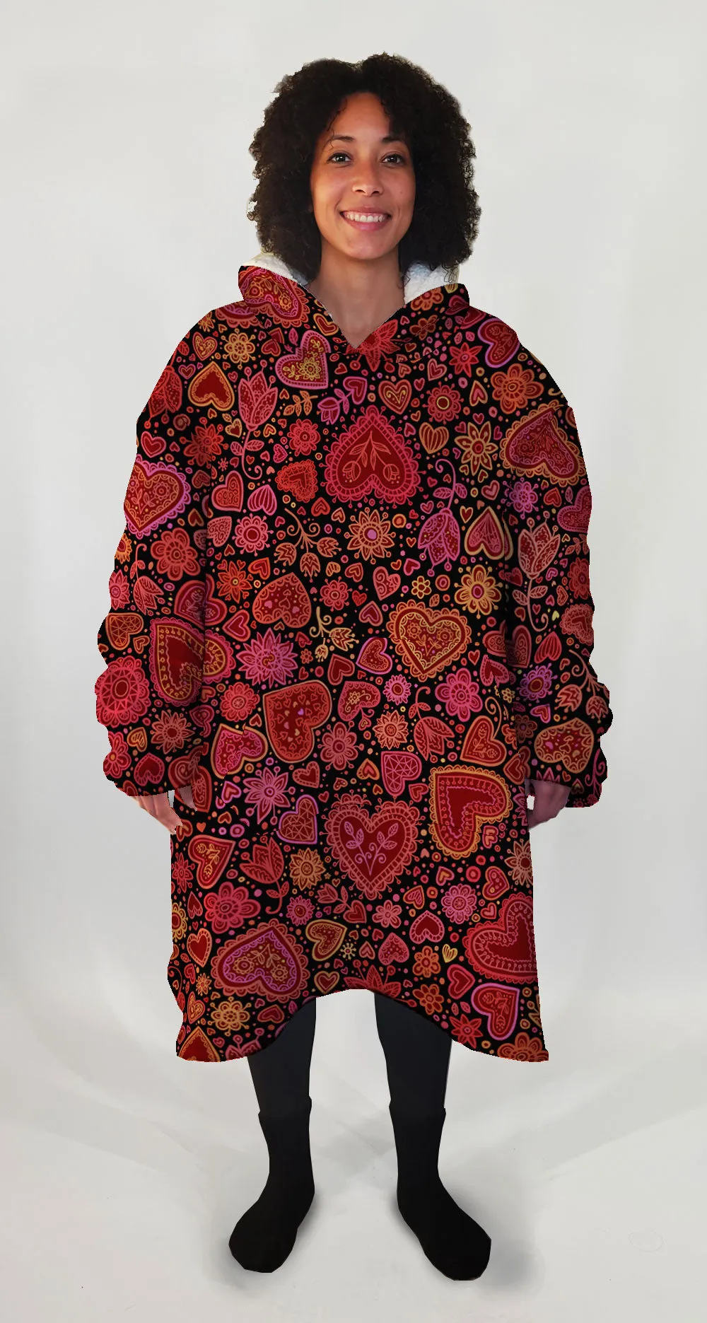 Paisley Hearts Big Hoodie