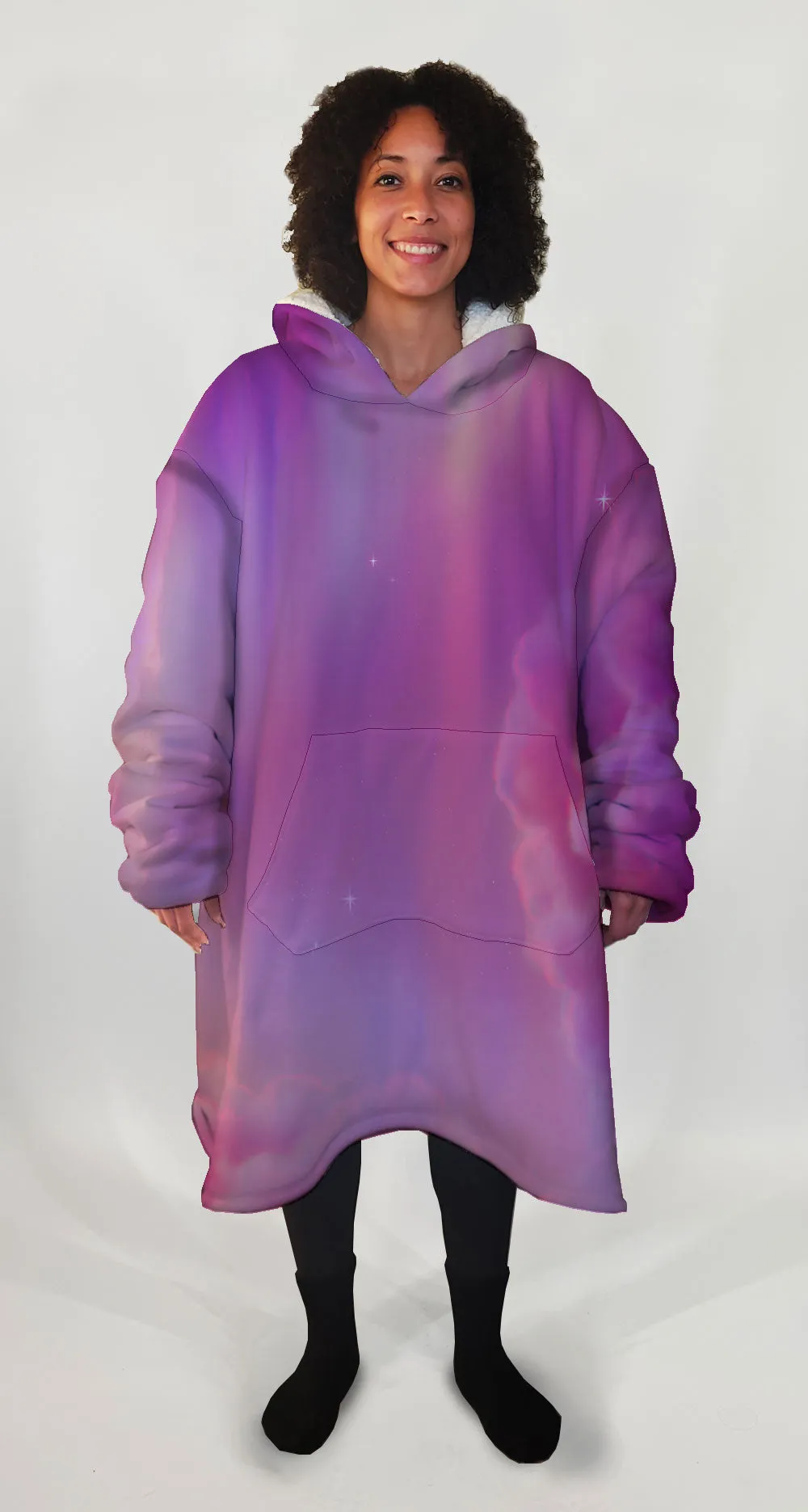 Pink Aurora Big Hoodie