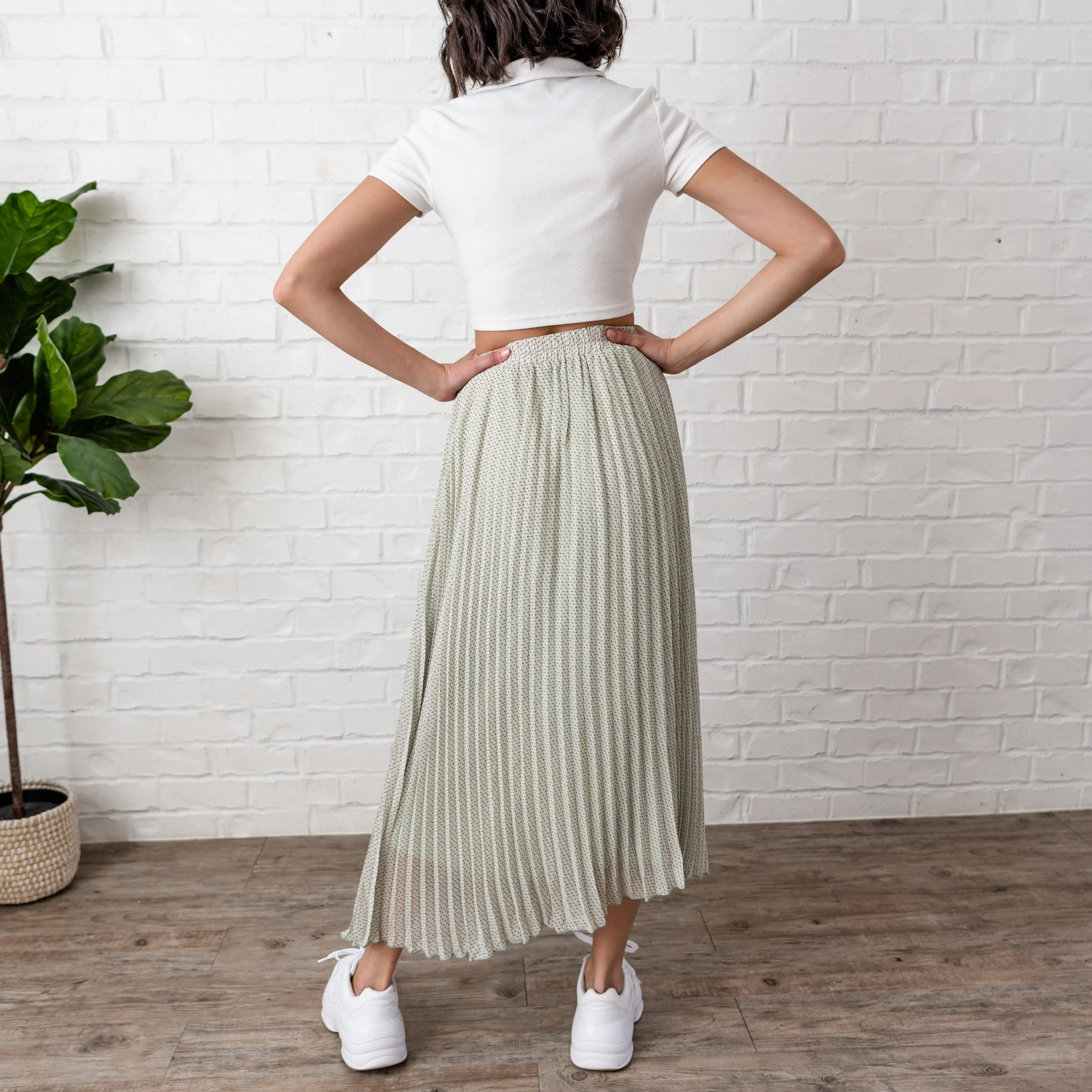 Pleated Maxi Skirt