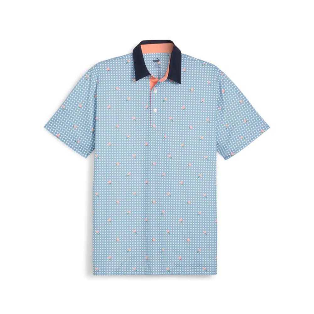 Puma Men's Pique Gingham Golf Polo