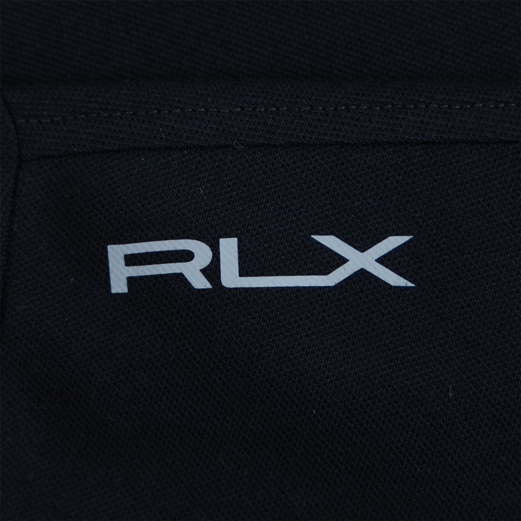 RLX Tailored Fit Cotton Knit Polo Black - SS24