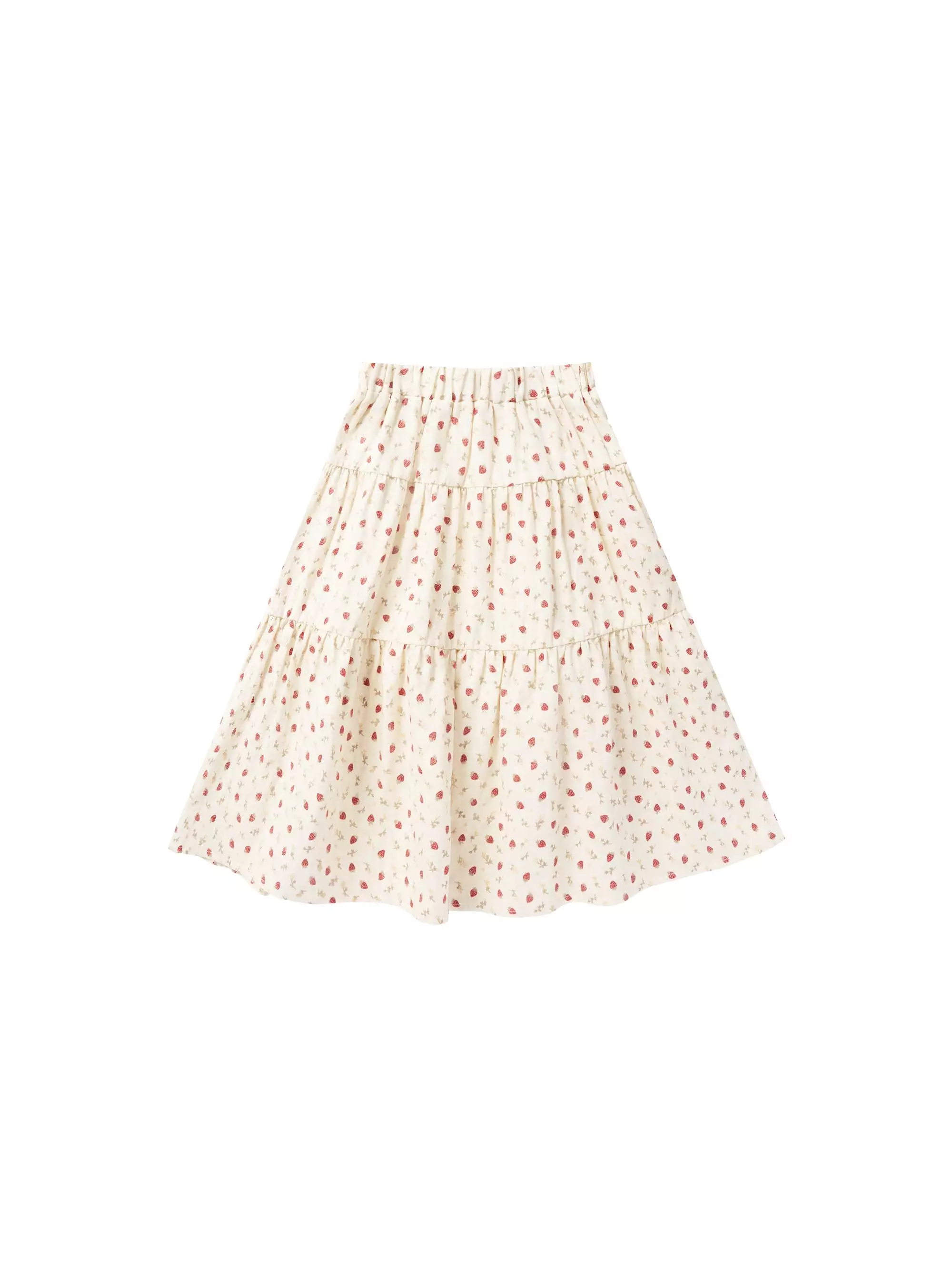 Rylee & Cru - Strawberry Field Tiered Midi Skirt