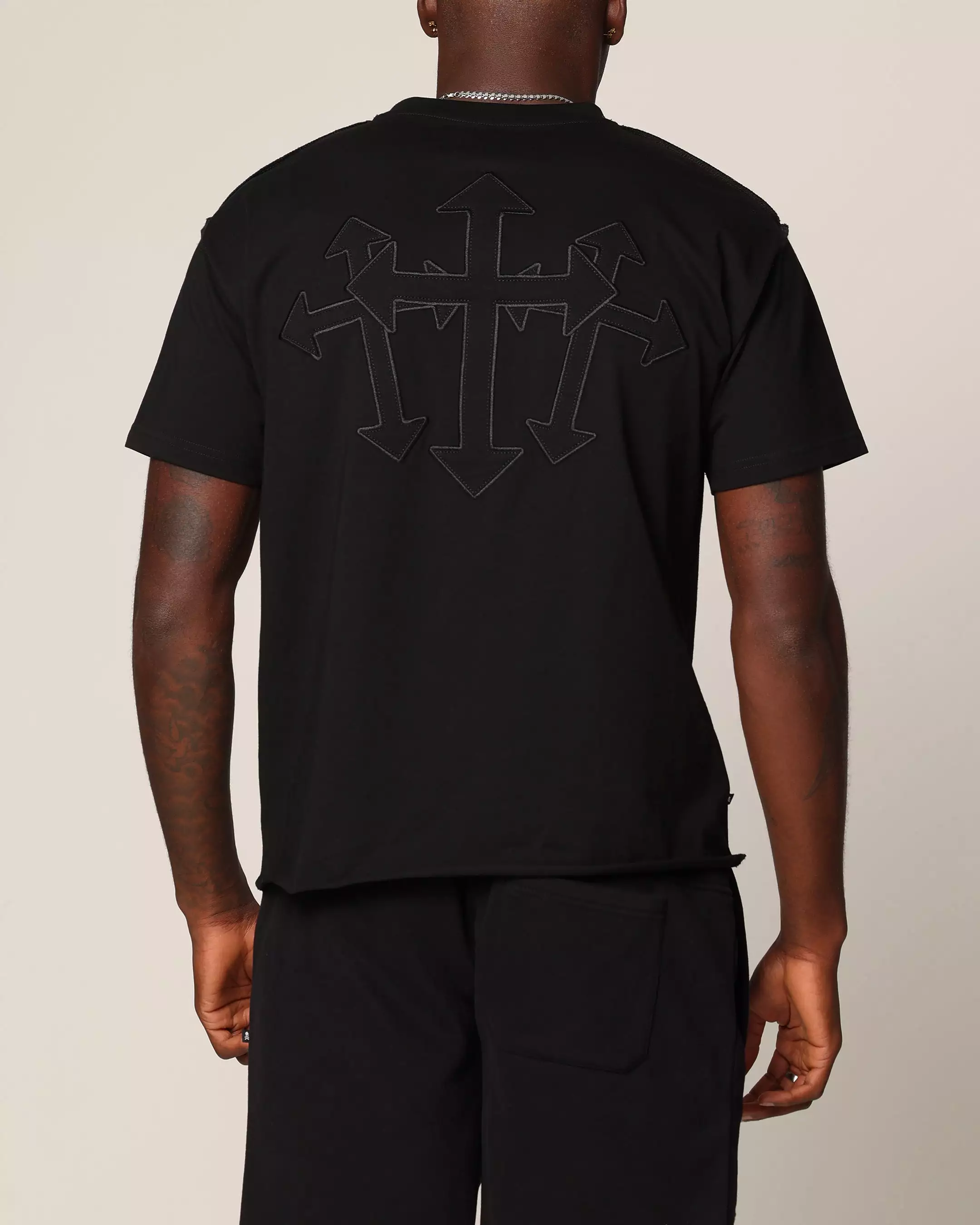 Saint Morta Sorrows Cut T-Shirt Black